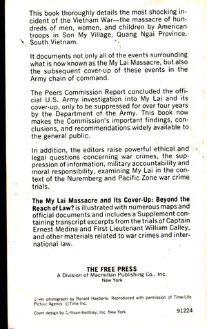 The My Lai Massacre and Its CoverUp: Beyond the Reach of Law,Used