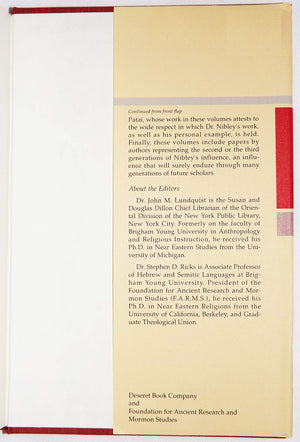 By Study And Also By Faith, Vol.1. Essays In Honor Of Hugh W. Nibley On The Occasion Of His Eightieth Birthday, 27 March 1990