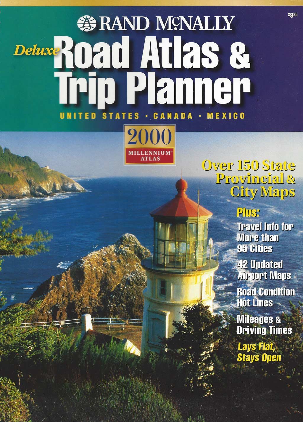 Rand McNally Road Atlas and Trip Planner 2000: United States, Canada, Mexico (Rand Mcnally Deluxe Road Atlas Mid Size),Used