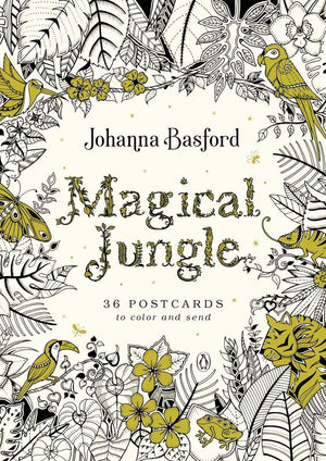MAGICAL JUNGLE : 36 POSTCARDS TO COLOR & SEND,Used