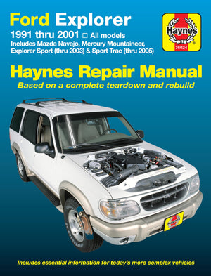 Ford Explorer & Mazda Navajo 1991 thru 2001, Mercury Mountaineer 1997 thru 2001, Explorer Sport 2002003 & Explorer Sport Trac 2,Used