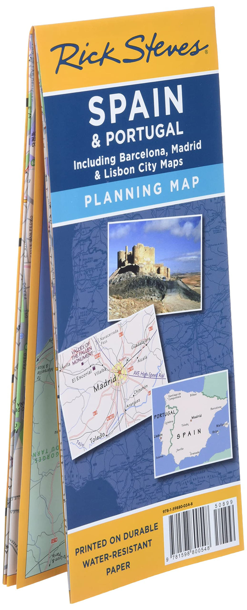Rick Steves' Spain and Portugal Map: Including Barcelona, Madrid and Lisbon,Used