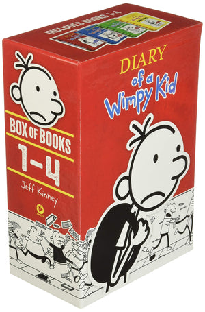 Diary of a Wimpy Kid Box of Books 14 Hardcover Gift Set: Diary of a Wimpy Kid, Rodrick Rules, The Last Straw, Dog Days,Used