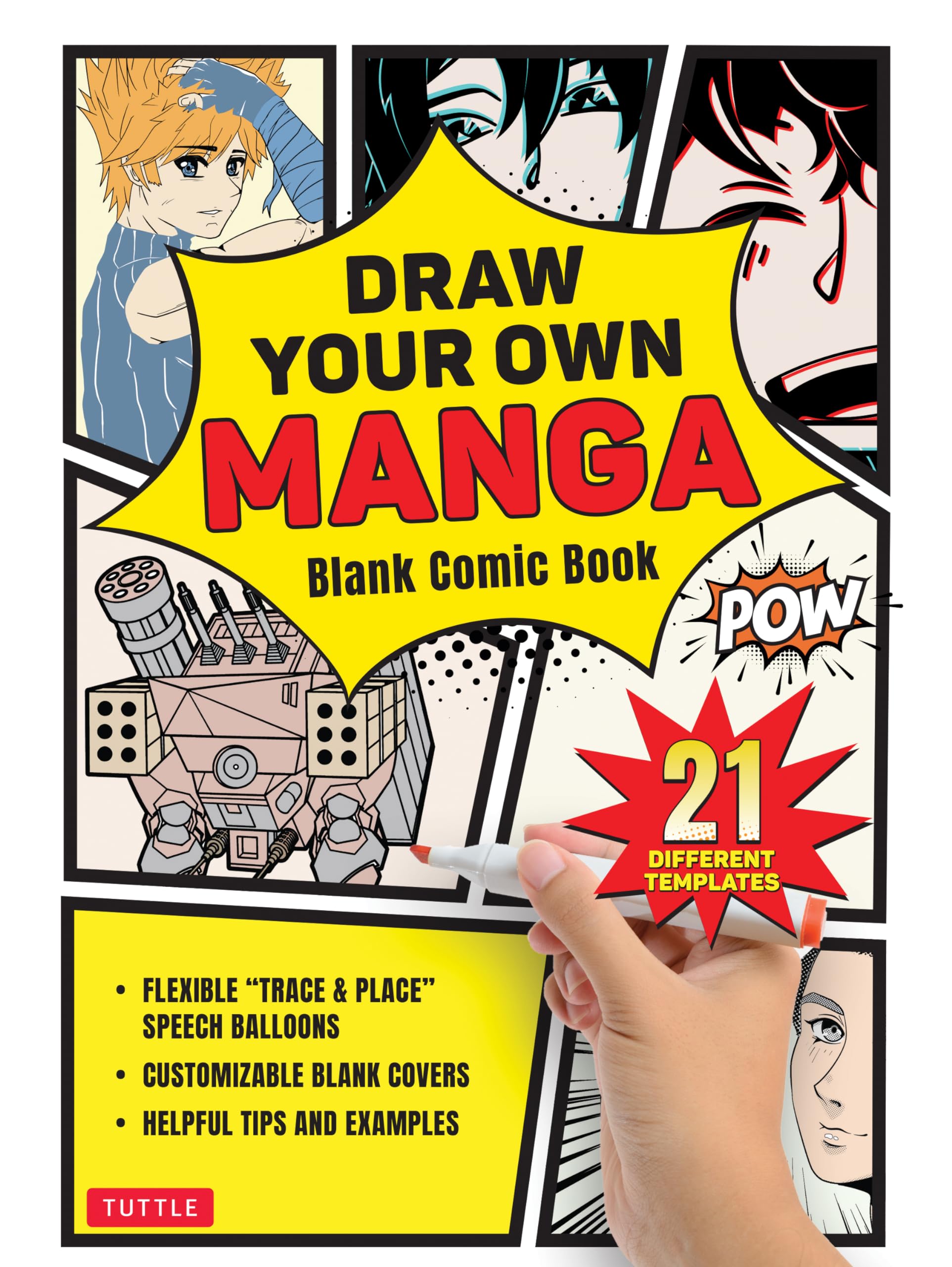 Draw Your Own Manga: Blank Comic Book (With 21 Different Templates),Used