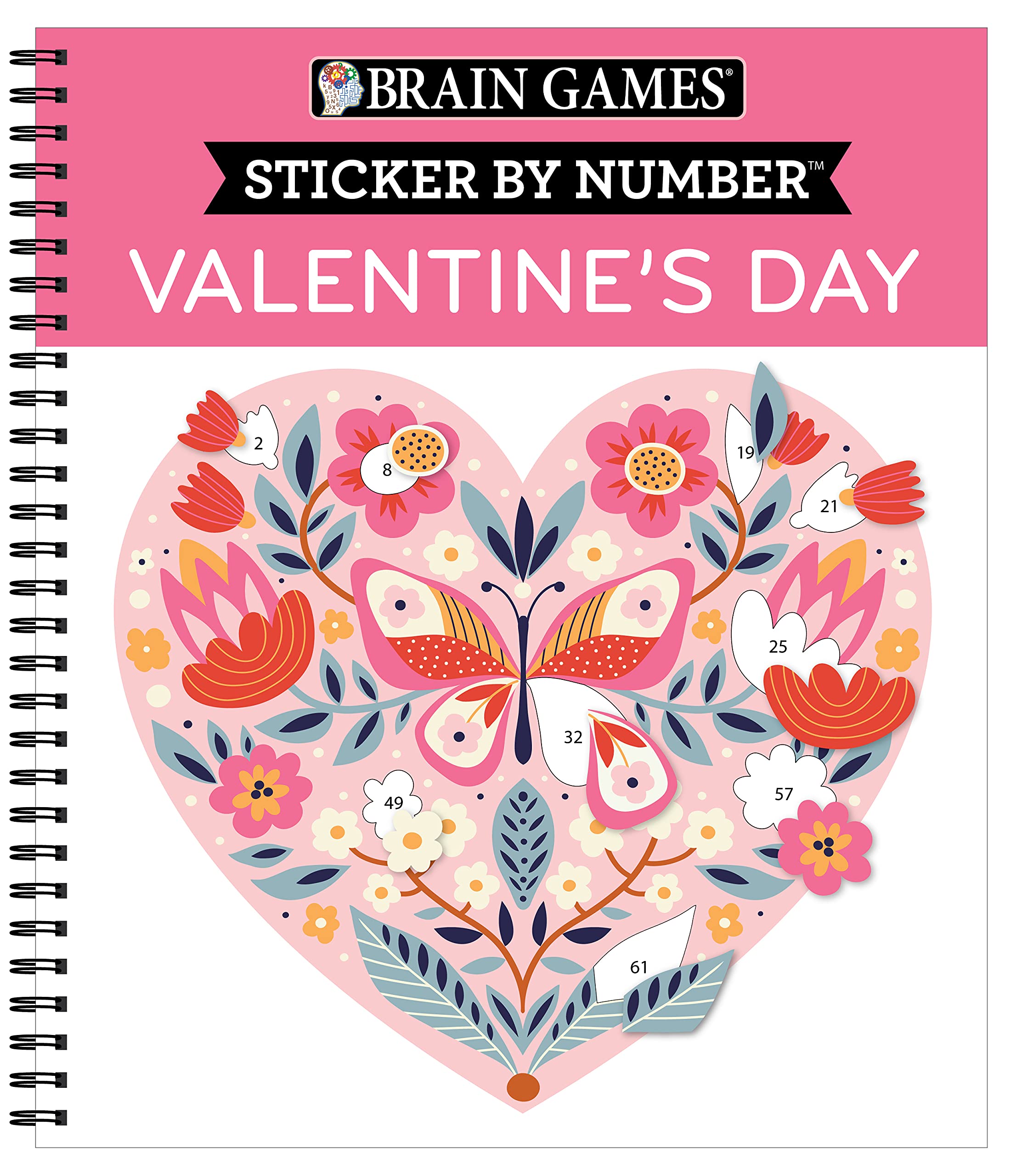 Brain Games  Sticker by Number: Valentines Day