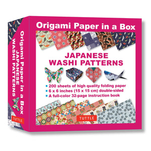 Origami Paper In A Box  Japanese Washi Patterns: 200 Sheets Of Tuttle Origami Paper: 6X6 Inch Origami Paper Printed With 12 Dif,Used