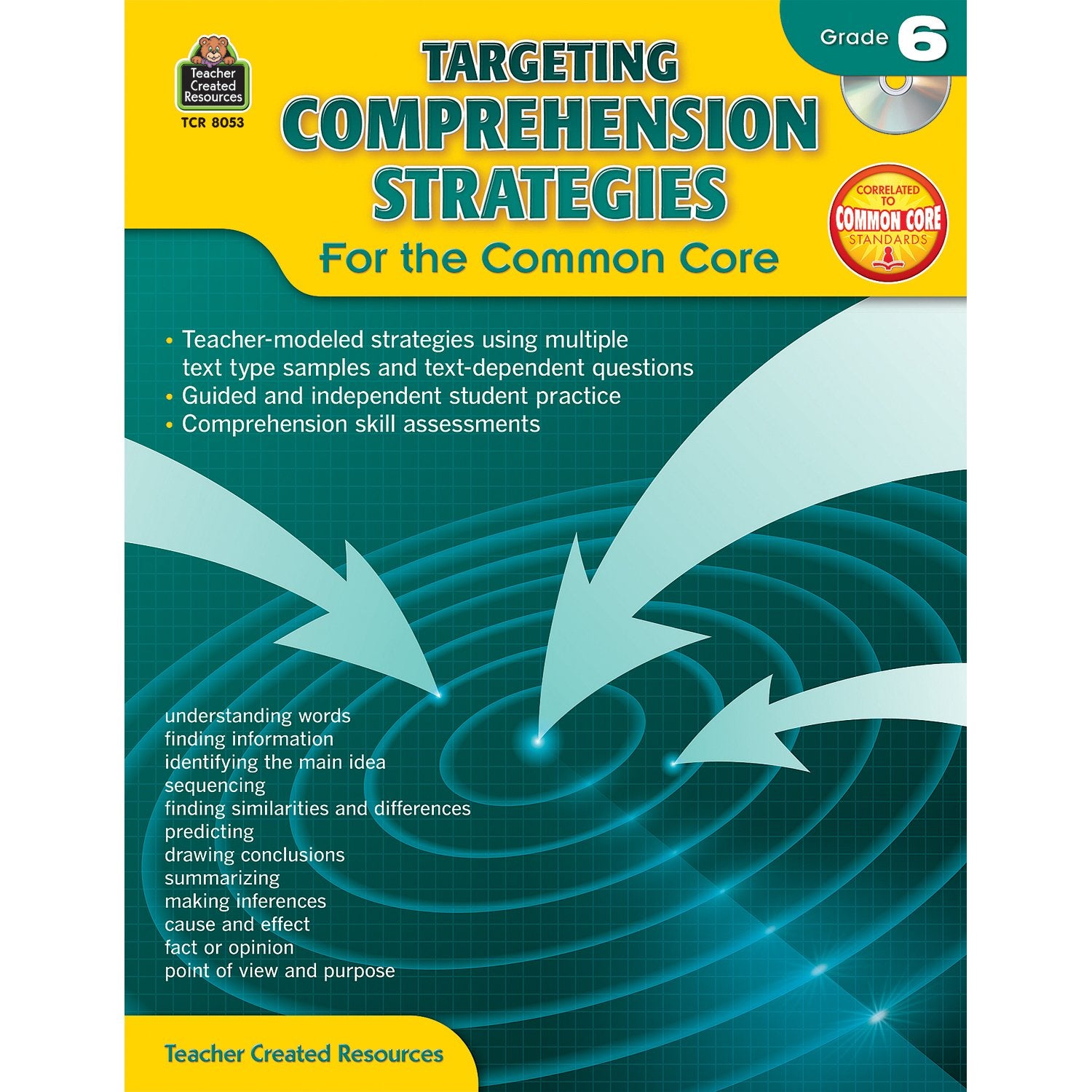 Teacher Created Resources Targeting Comprehension Strategies: For the Common Core Book with CD, Grade 6,Used