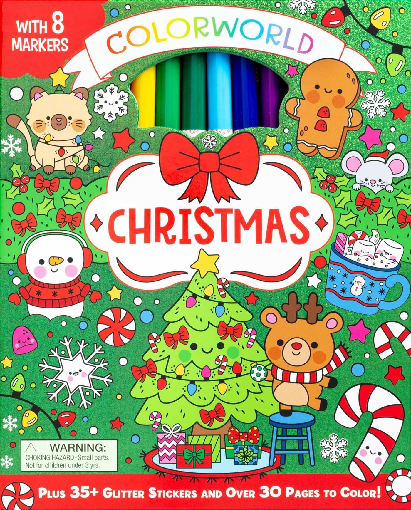 Colorworld: Christmas: Plus 35+ Glitter Stickers And Over 30 Pages To Color!