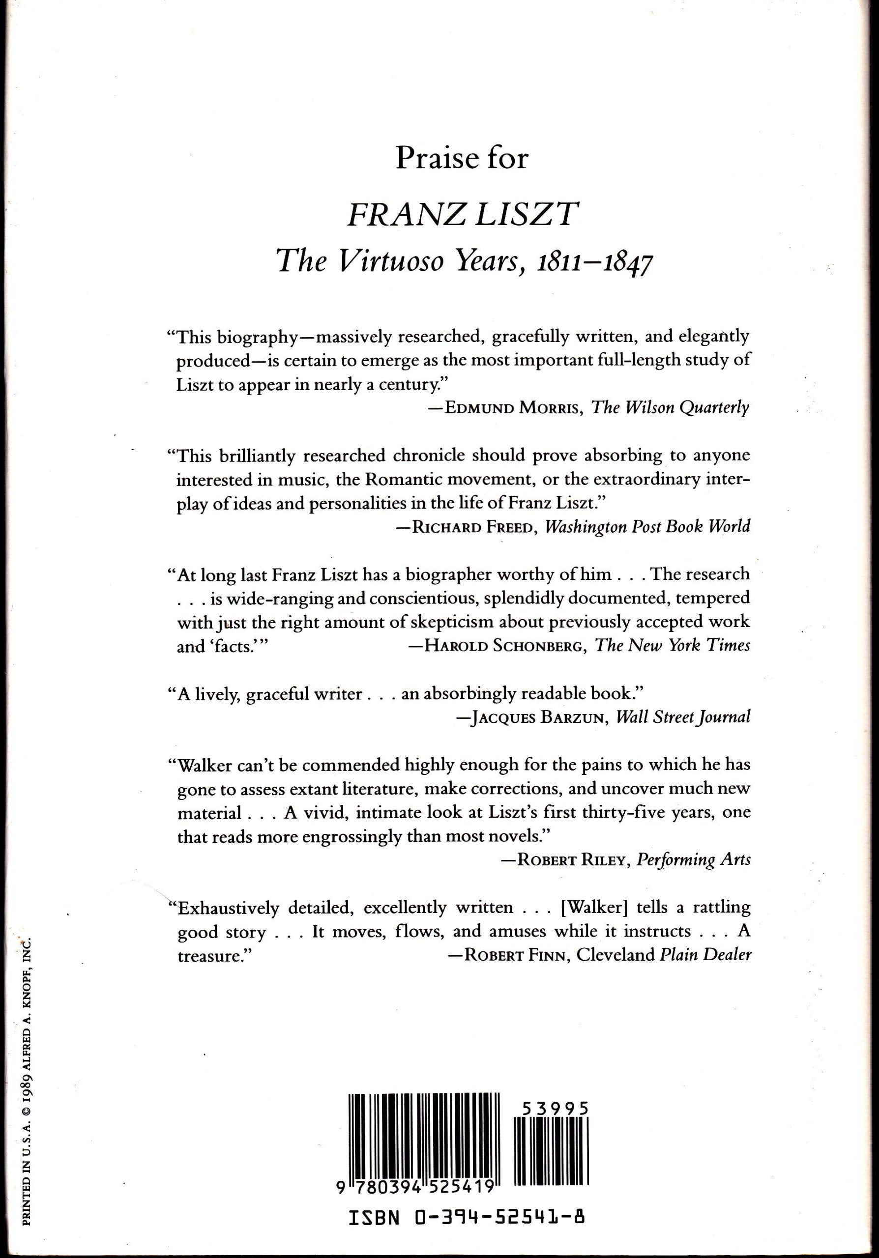 Franz Liszt, Vol. 2: The Weimar Years, 18481861,Used