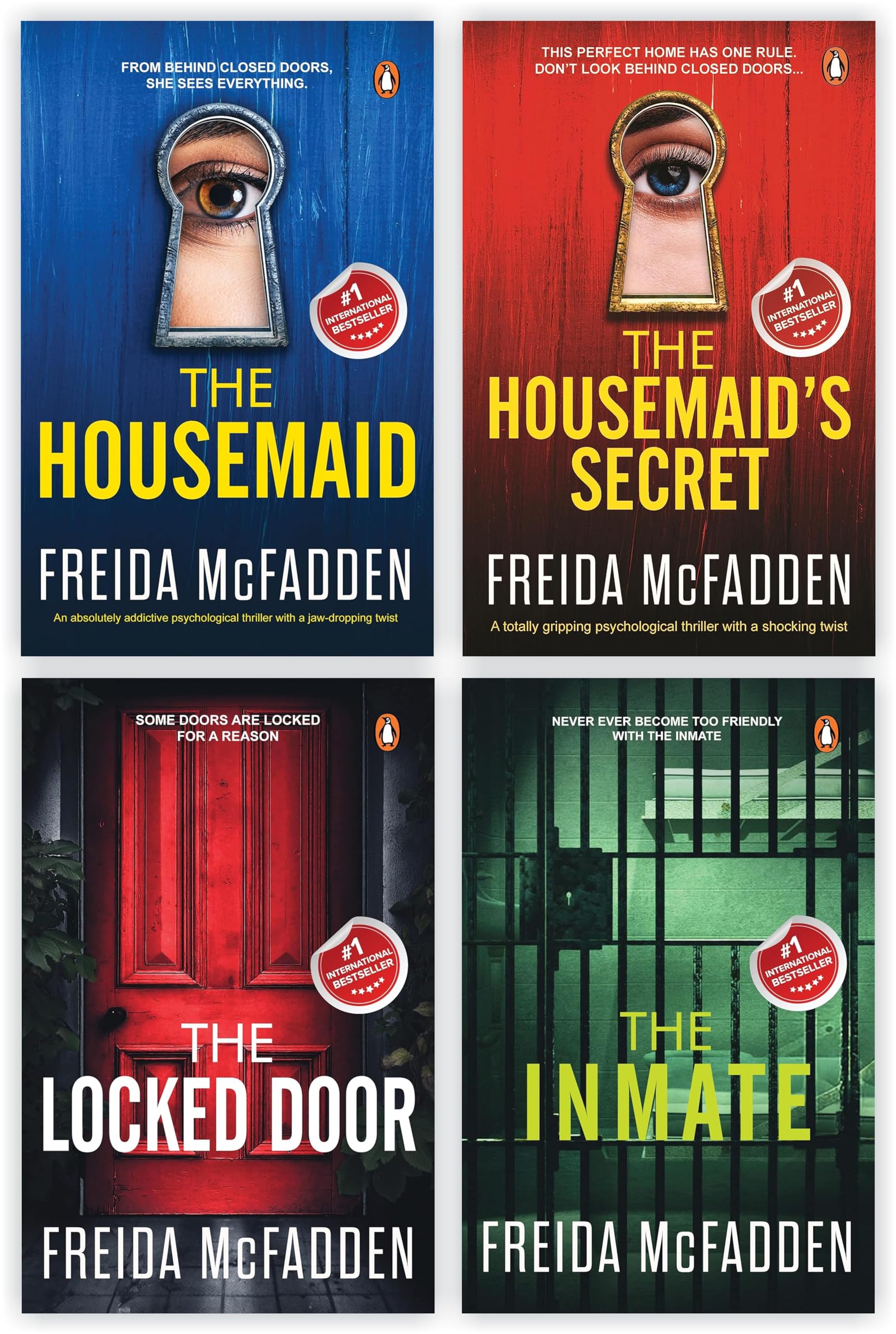 Freida McFadden 4 Books Collection set: The Housemaid, The Housemaids Secret, The Locked Door & The Inmate