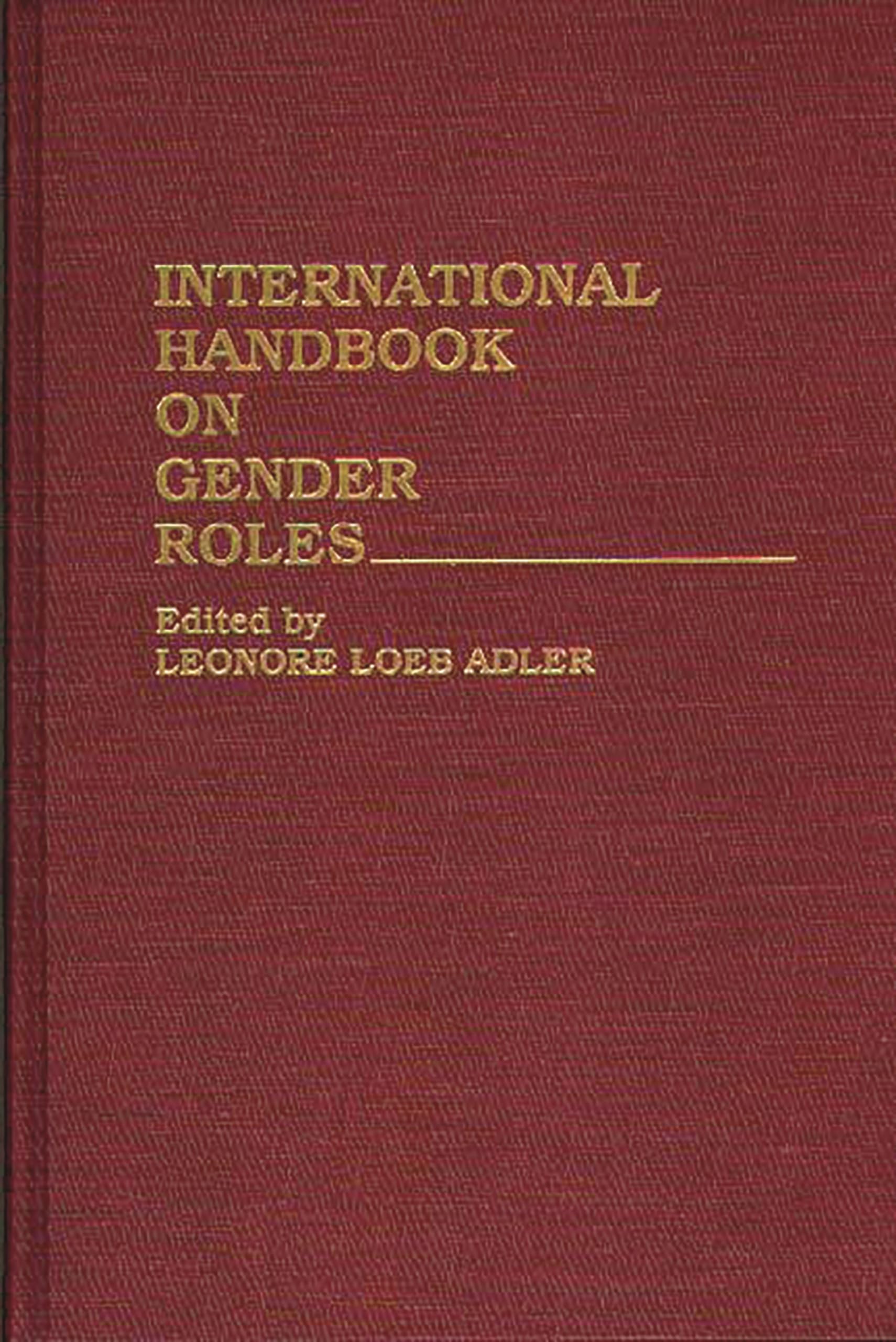International Handbook on Gender Roles,Used