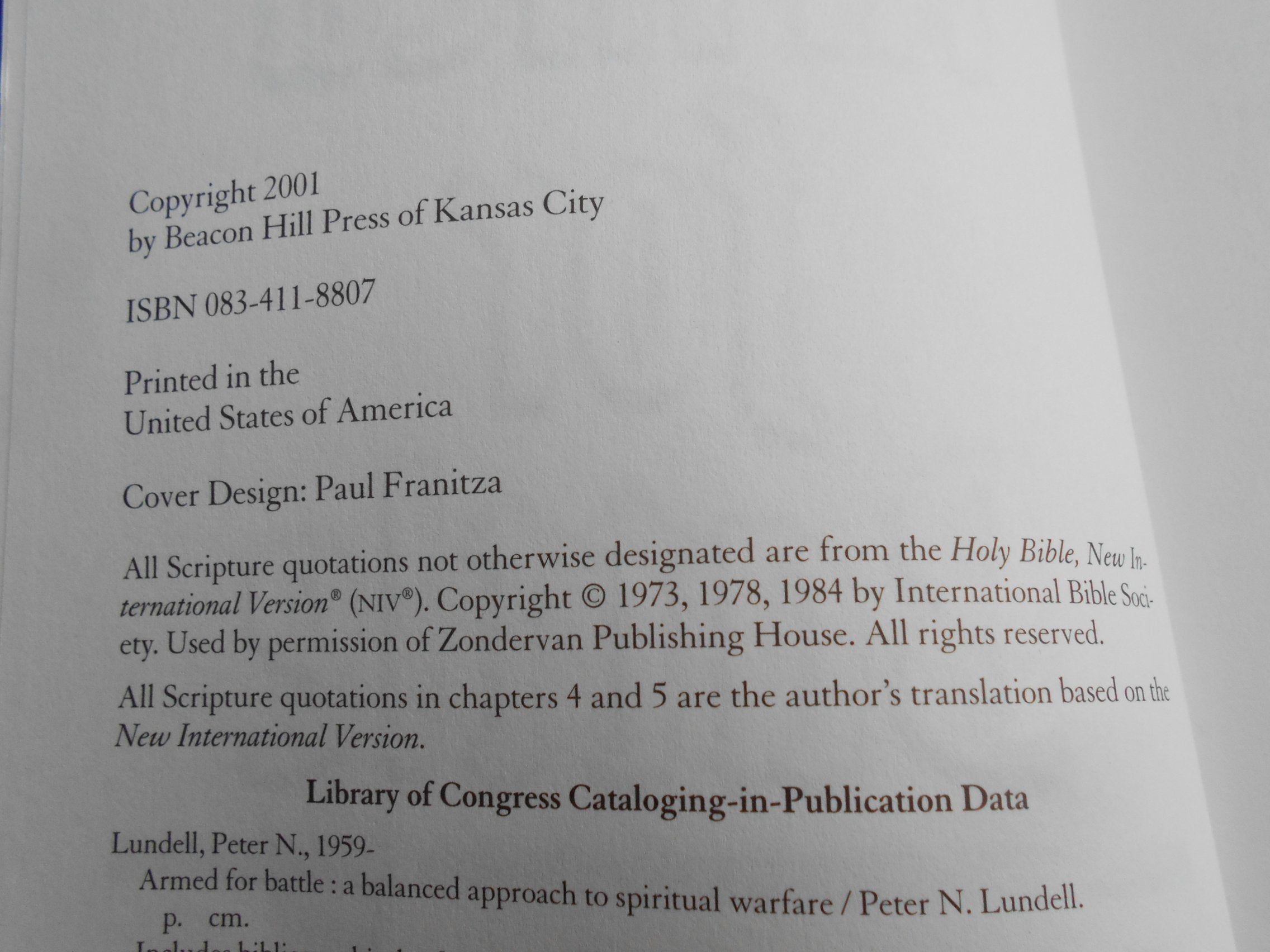 Armed for Battle: A Balanced Approach to Spiritual Warfare,Used