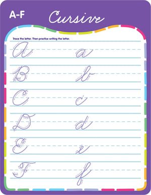 Active Minds  WriteandErase  Wipe Clean Learning Boards Ages 6+  Cursive (Active Minds Welbs),Used