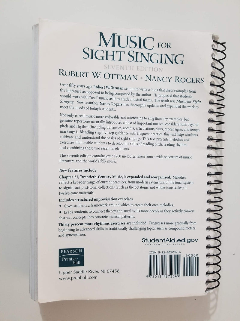 Music for Sight Singing (7th Edition),New