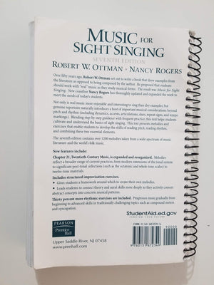 Pearson Music for Sight Singing, 7th Edition - Essential Guide for Vocal Training and Music Education