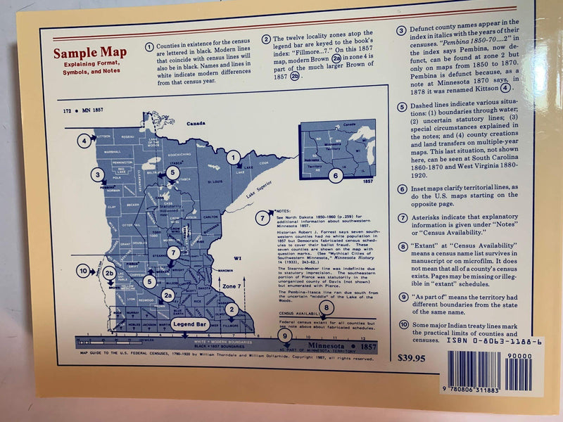 Map Guide to the U.S. Federal Censuses, 17901920,New