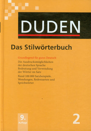Das Stilworterbuch: 9. Vollig Neur Bearbeitete Auflage (Duden Series : Volume 2) (German Edition),Used