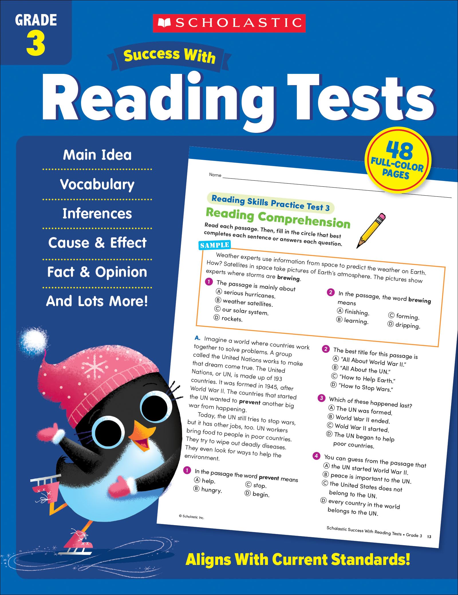 Scholastic Success with Reading Tests Grade 3 Workbook,New