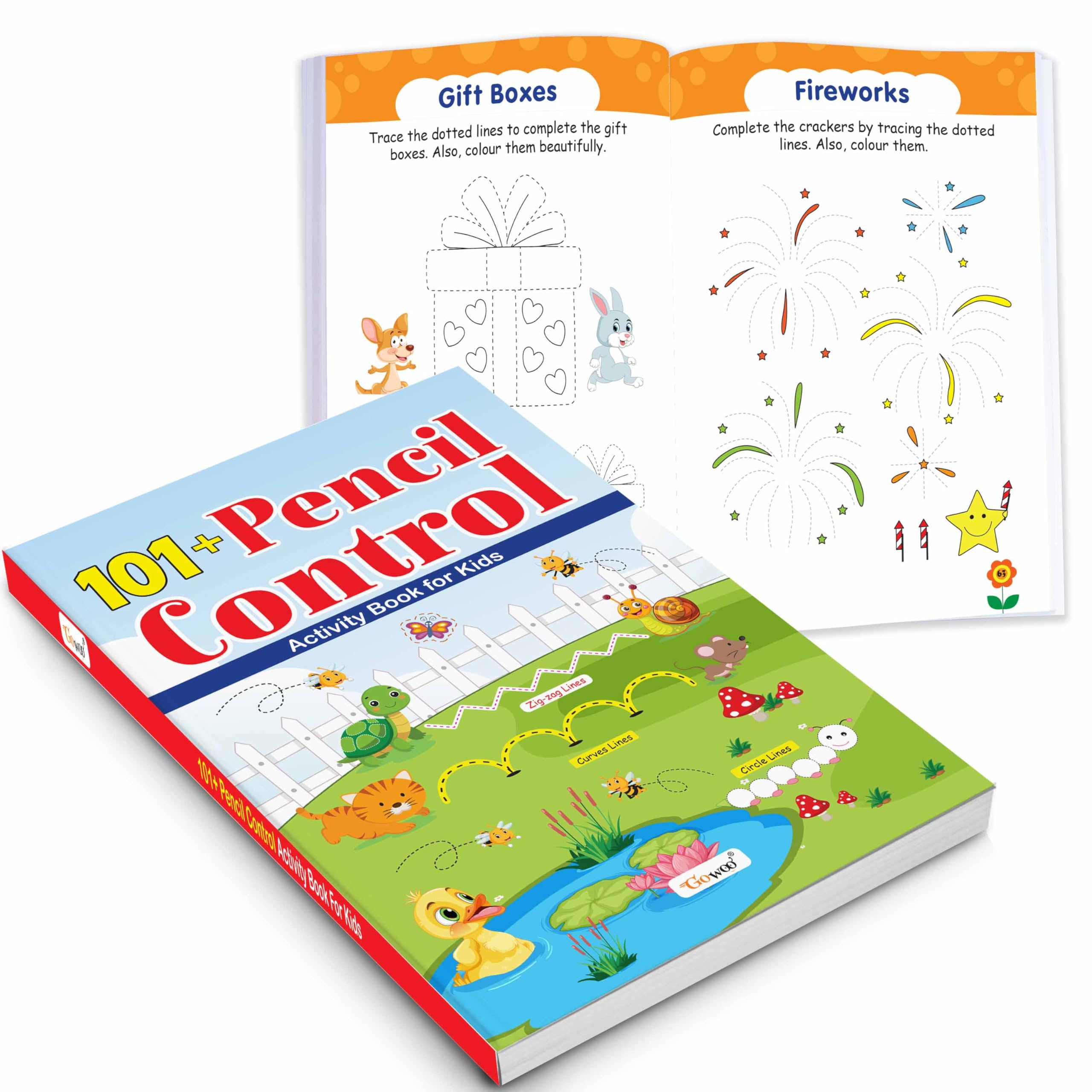 101+ Pencil Control Activity Book For Kids : Pre-Writing Practice With Fun, Children Learning Book, Ideal For Early Learners & Pre-K Kids