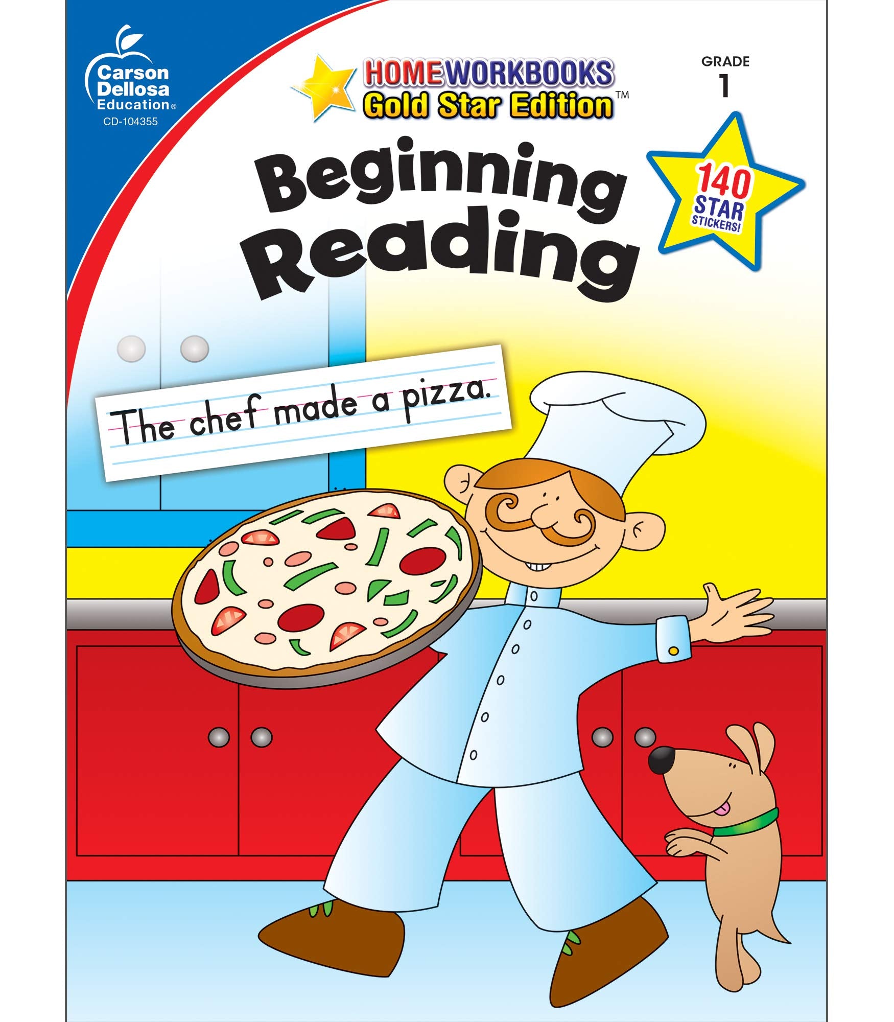 Carson Dellosa  Beginning Reading Workbook  1St Grade, 64Pgs (Home Workbooks),Used