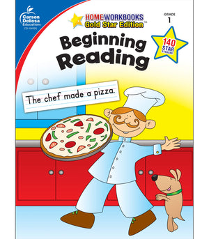 Carson Dellosa  Beginning Reading Workbook  1St Grade, 64Pgs (Home Workbooks),Used