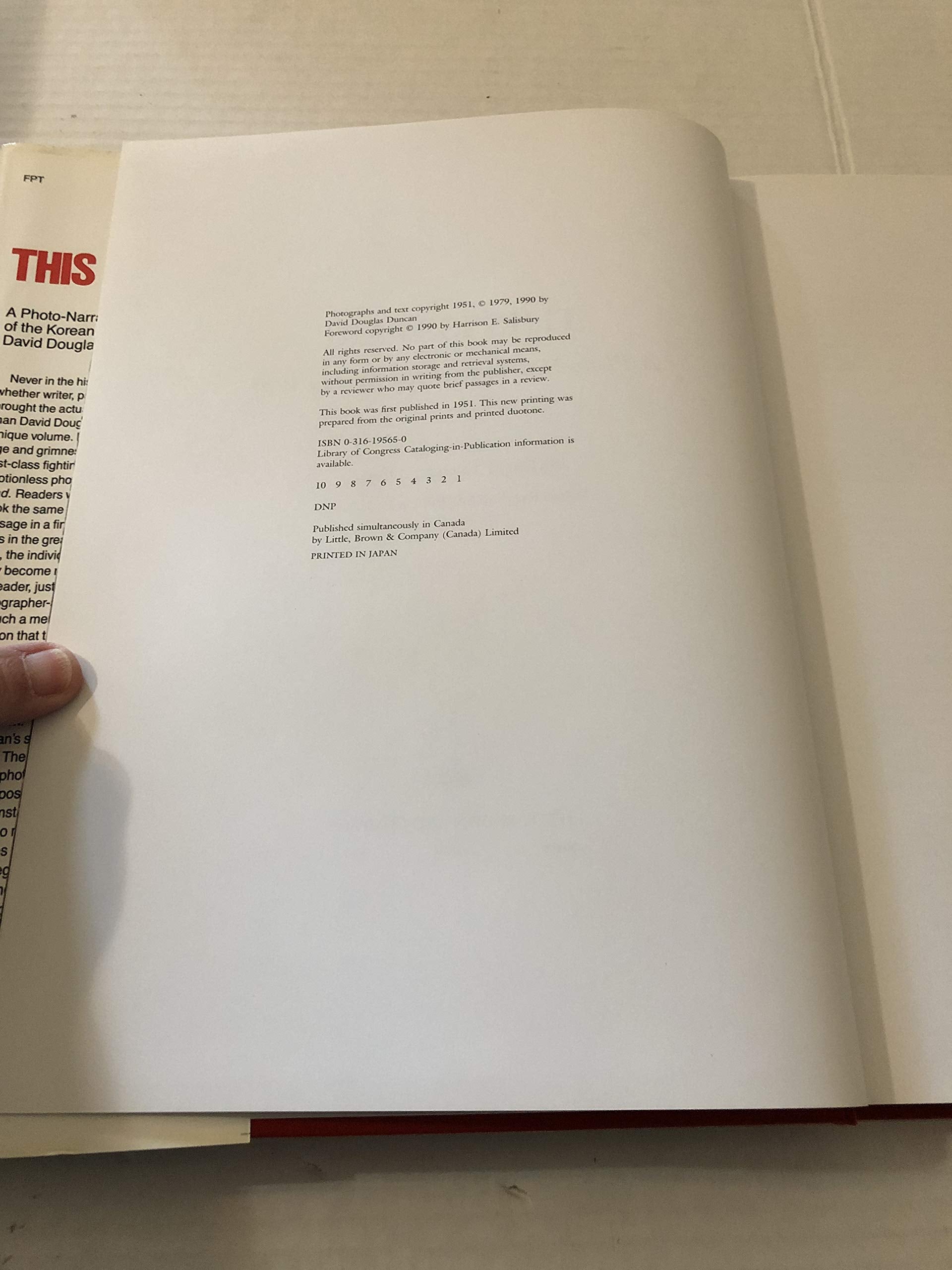 This Is War!: A PhotoNarrative of the Korean War,Used
