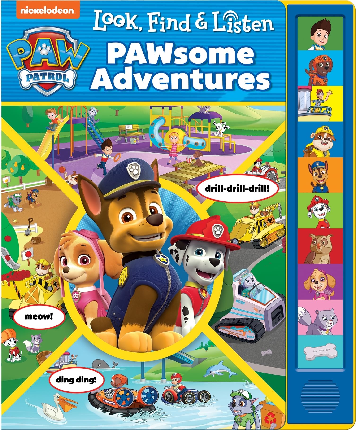 Nickelodeon  PAW Patrol  Look, Find, and Listen PAWsome Adventures Sound Book  PI Kids (Look and Find),Used