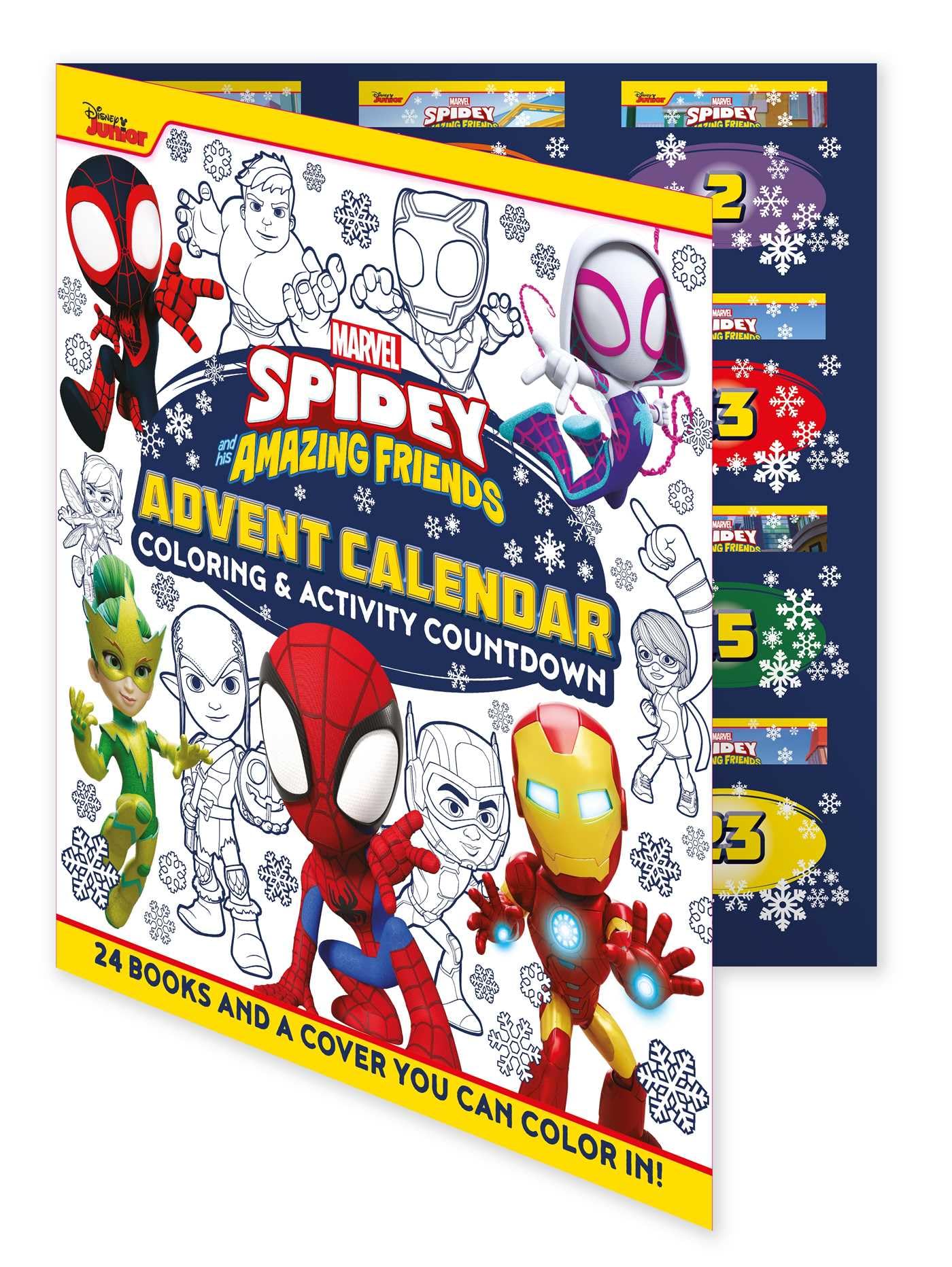 Marvel Spidey & His Amazing Friends: Advent Calendar Coloring & Activity Countdown  Open a Coloring or Activity Book Every Day ,New