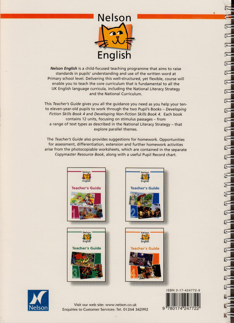 Nelson English  Book 4 Teacher's Guide,Used