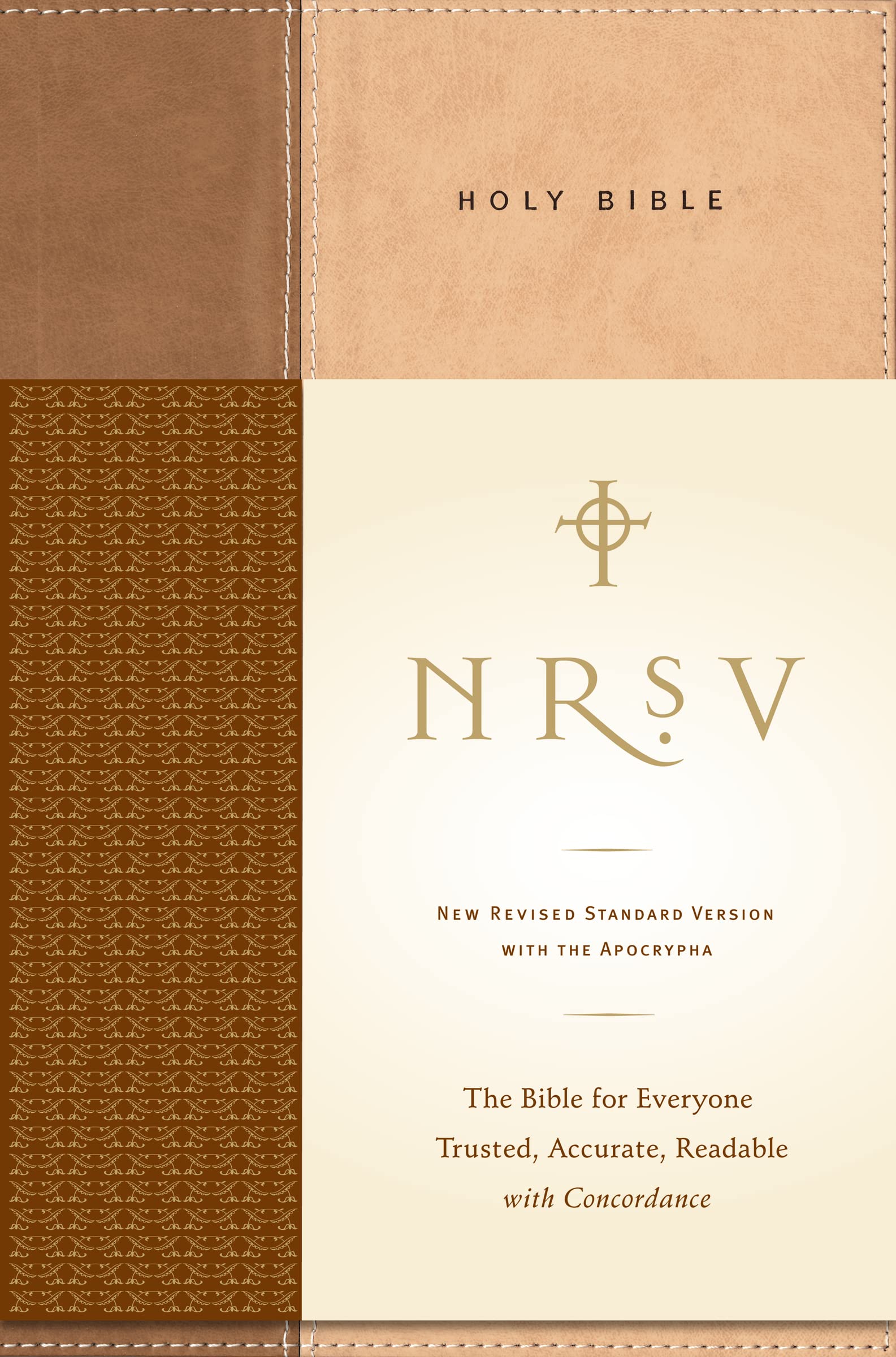 NRSV, Standard Bible with Apocrypha, Hardcover, Tan/Brown: The Bible for Everyone: Trusted, Accurate, Readable,Used