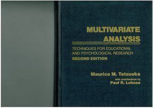 Multivariate Analysis: Techniques For Educational And Psychological Research,Used