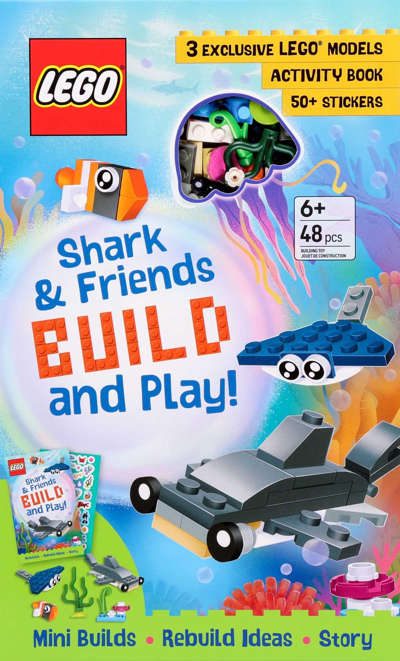 Lego Books: Shark & Friends Build And Play Box