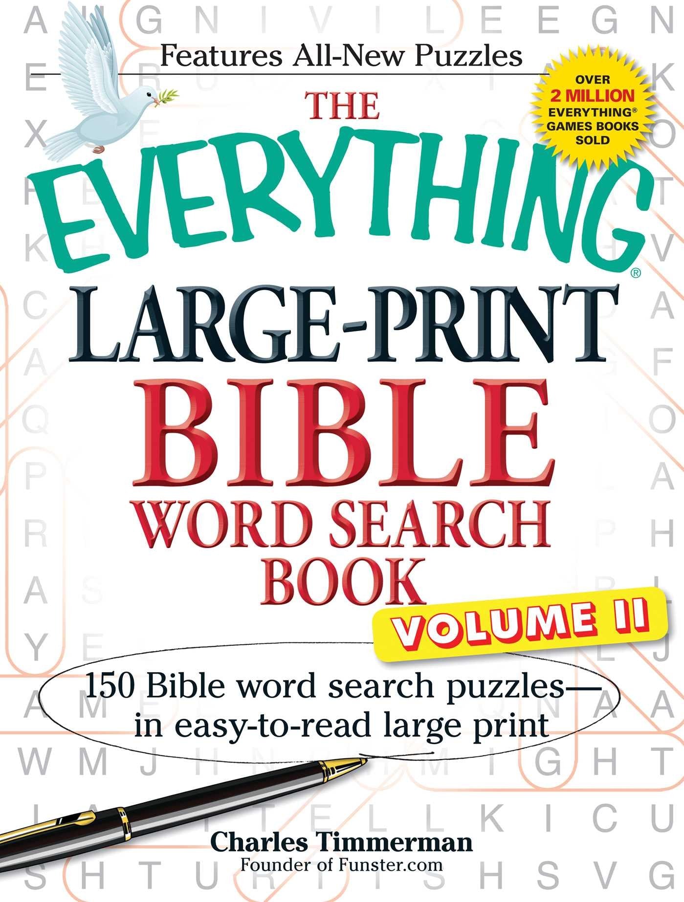 The Everything Largeprint Bible Word Search Book, Volume Ii: 150 Bible Word Search Puzzles In Easytoread Large Print (Everyth,Used
