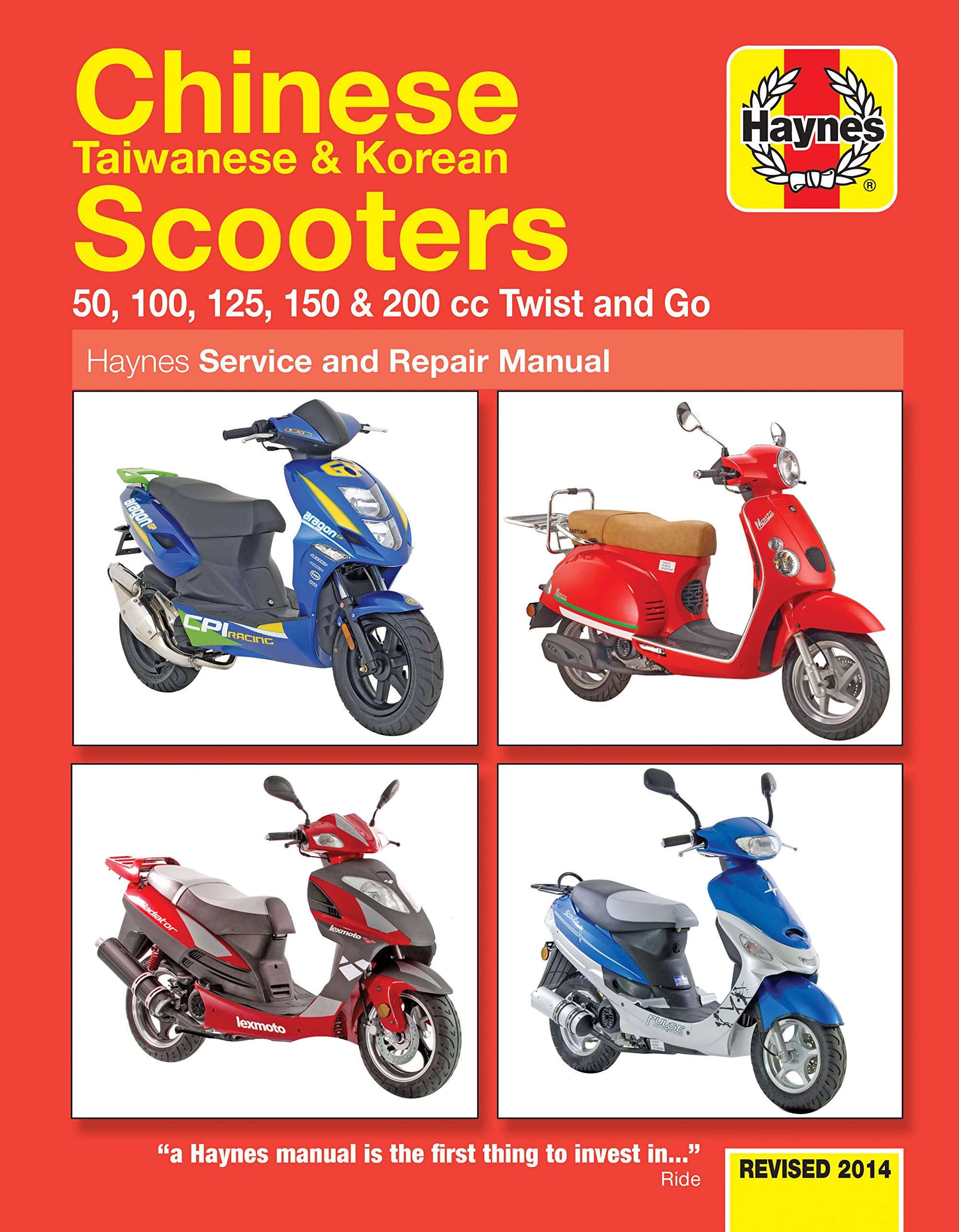 Chinese, Taiwanese & Korean Scooters (0414) Haynes Repair Manual (Paperback),Used