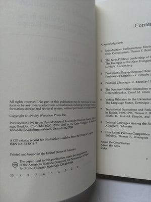 Parliaments In Transition: The New Legislative Politics In The Former Ussr And Eastern Europe,Used