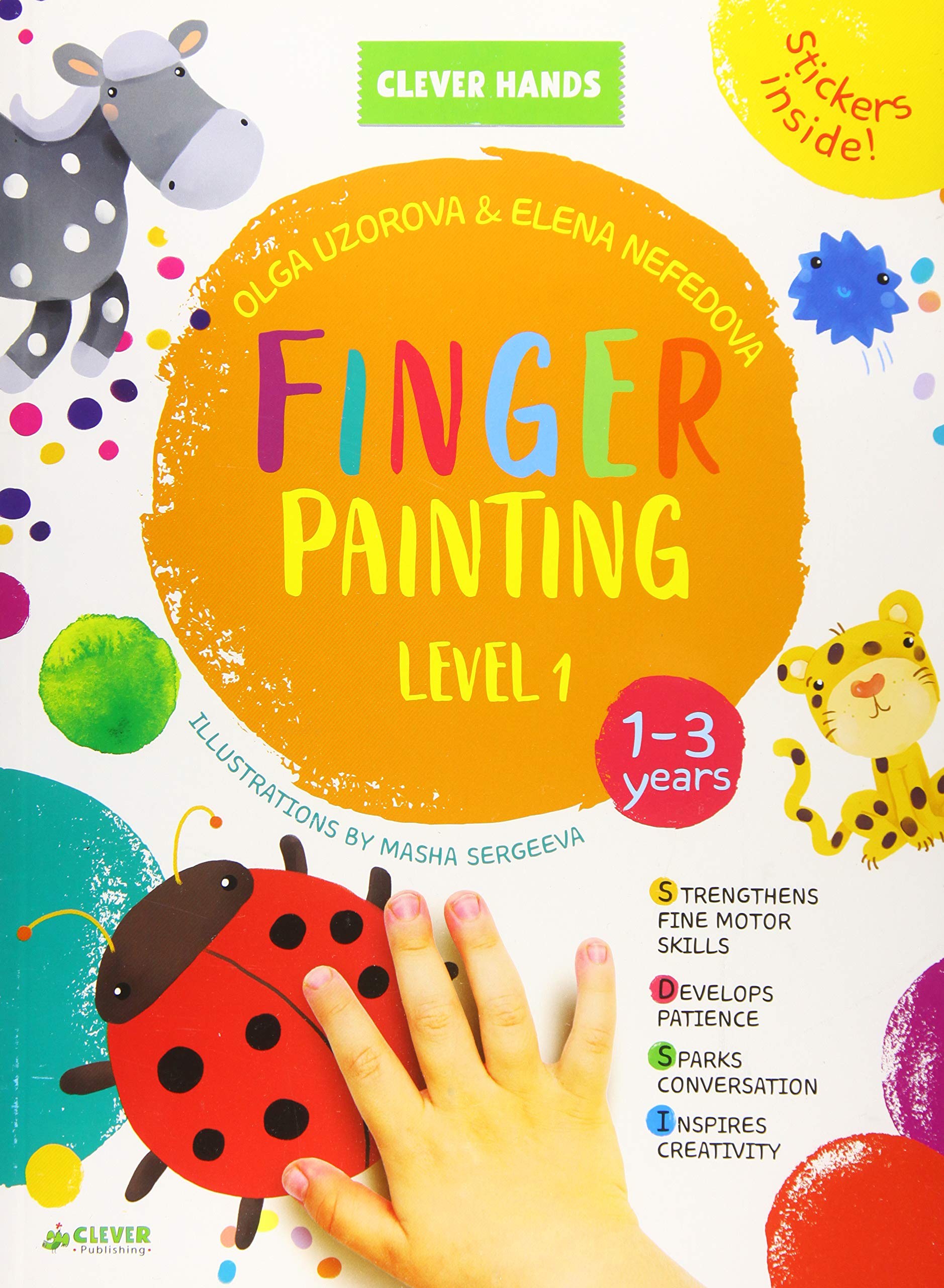 Finger Painting. Level 1: Stickers Inside! Strengthens Fine Motor Skills, Develops Patience, Sparks Conversation, Inspires Creat,Used