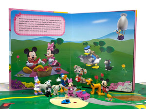 Phidal Disney Junior Minnie My Busy Books - Storybook with 10 Figurines & Playmat, Model 276432250X