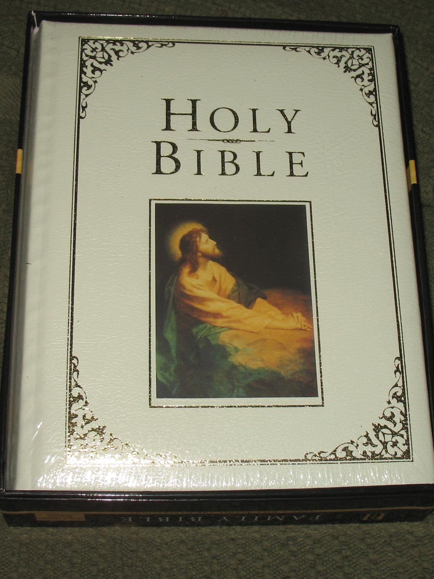 Holman KJV Family Bible, Deluxe Edition, White Bonded Leather,New