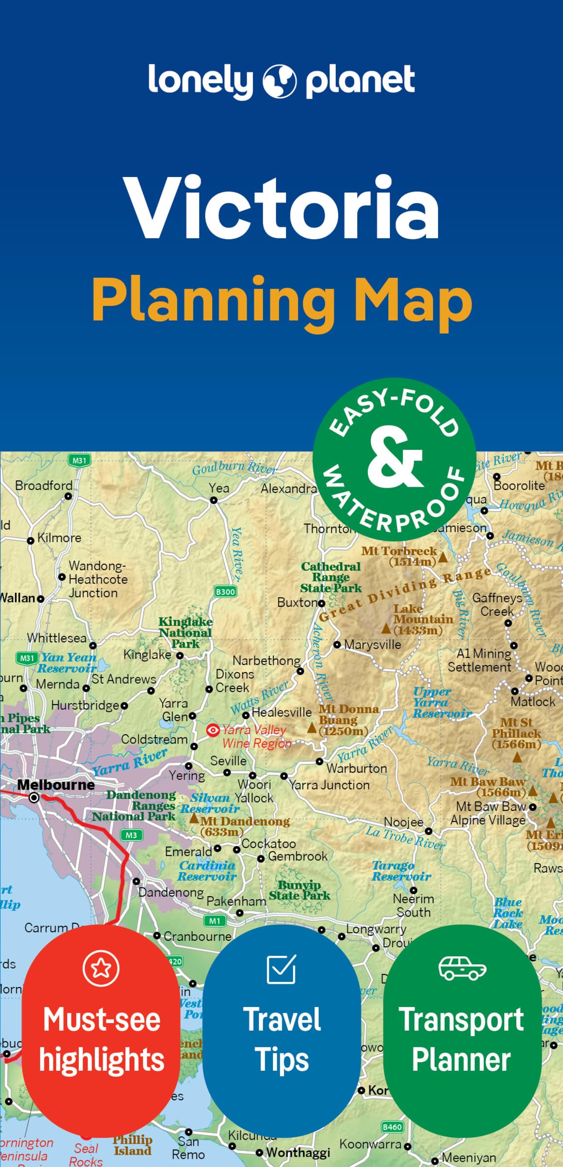Lonely Planet Victoria Planning Map,New