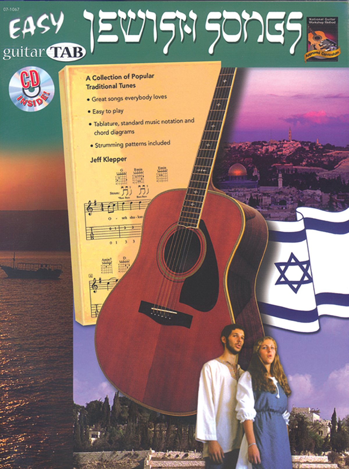 Easy Jewish Songs: A Collection of Popular Traditional Tunes (Guitar TAB), Book & CD,New