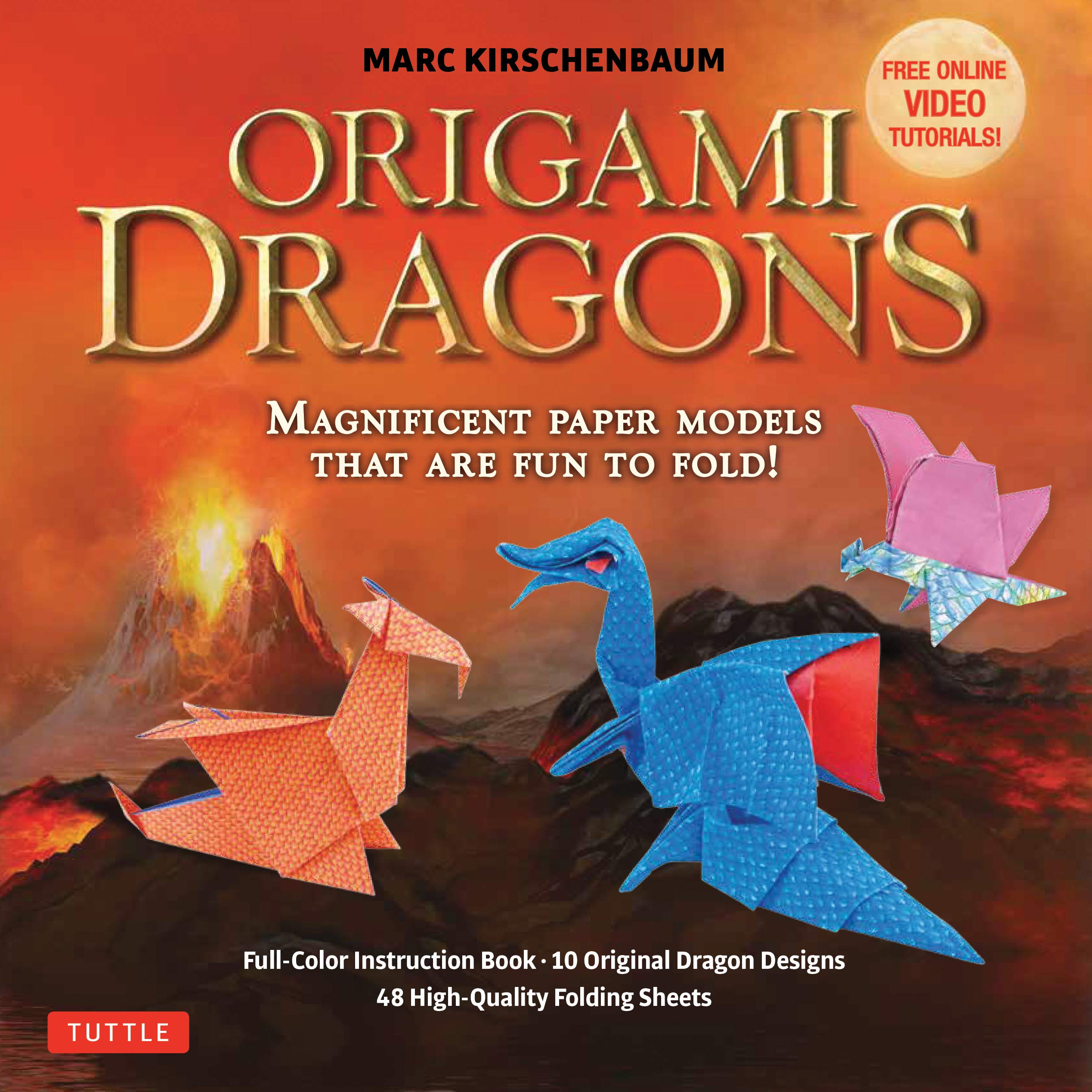 Origami Dragons Kit: Magnificent Paper Models That Are Fun To Fold! (Includes Free Online Video Tutorials),Used