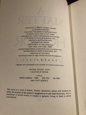 A Matter Of Honor,Used