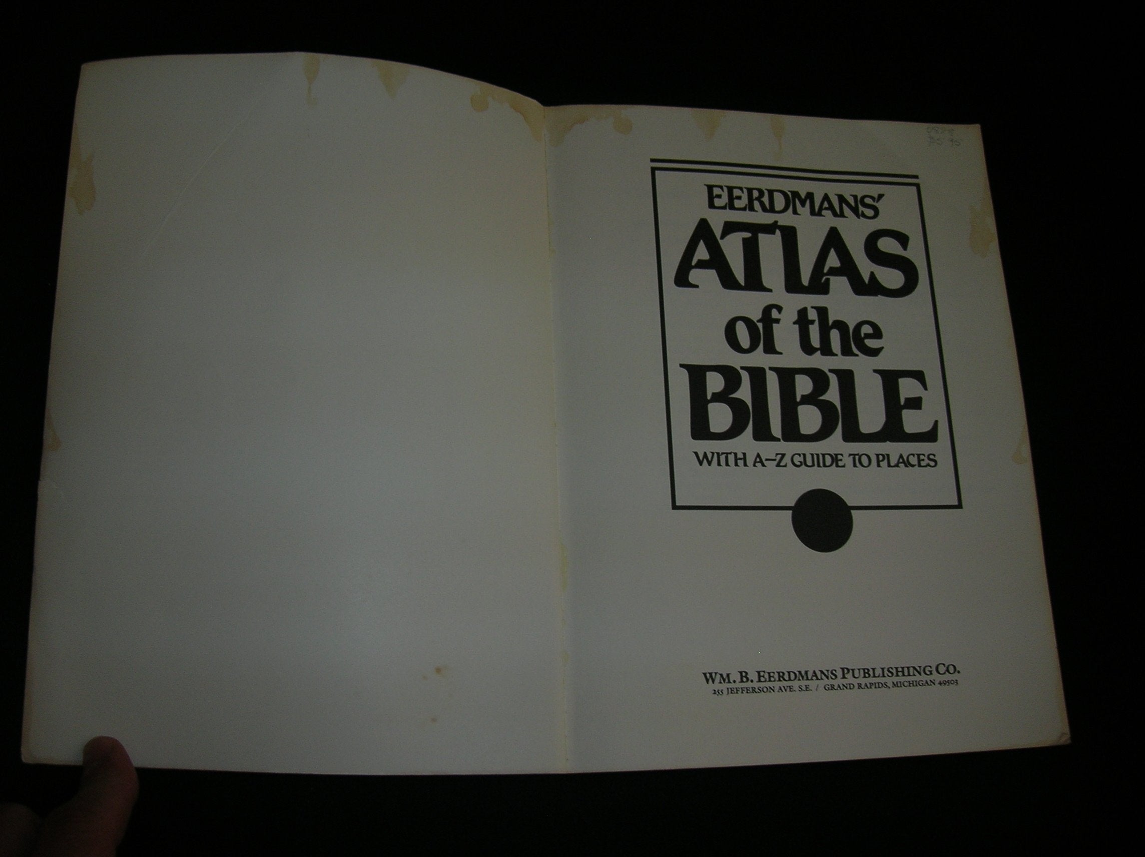 Eerdman's Atlas of the Bible,Used