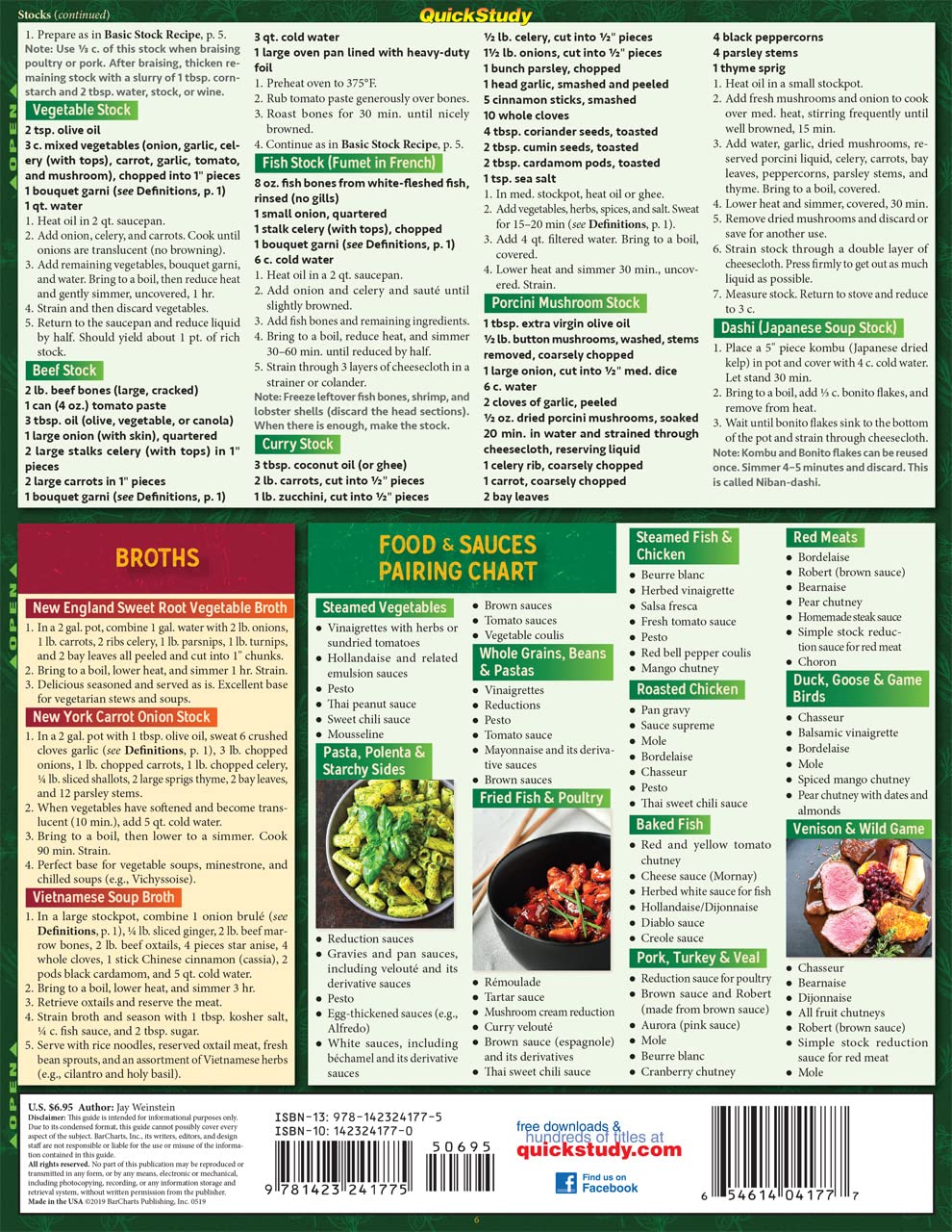 Chef'S Guide To Sauces & Dips: A Quickstudy Laminated Reference Guide (Quickstudy Craft)