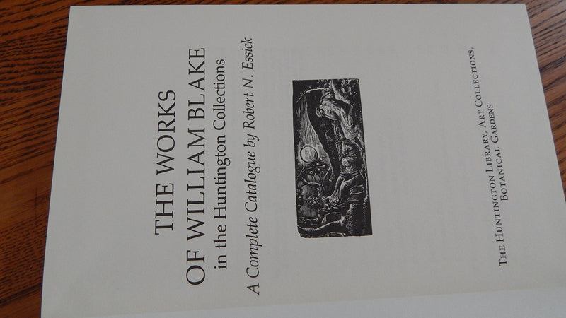 The Works of William Blake in the Huntington Collections (Huntington Library Publications),Used