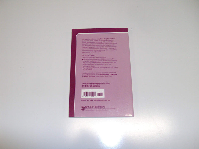 Case Study Research: Design and Methods, 3rd Edition (Applied Social Research Methods, Vol. 5),New
