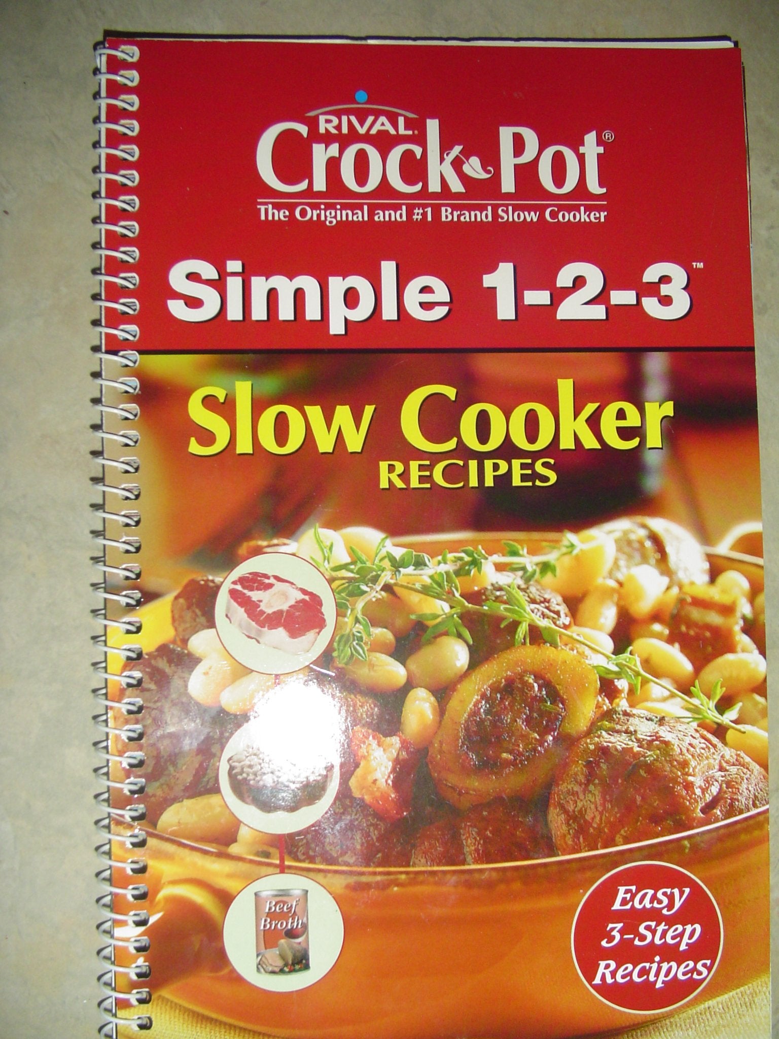 Rival Crock Pot Simple 123 Slow Cooker Recipes,Used