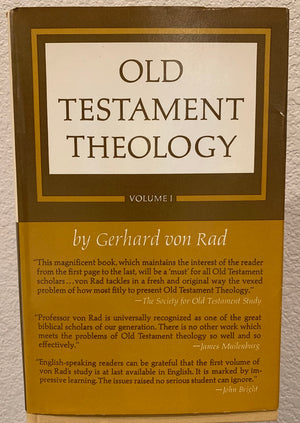 Old Testament Theology: Volume I: The Theology of Israel's Historical Traditions,New