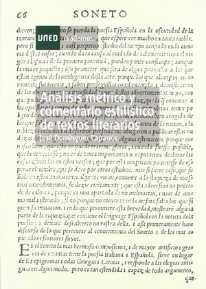 Anlisis mtrico y comentario estilstico de textos literarios,Used