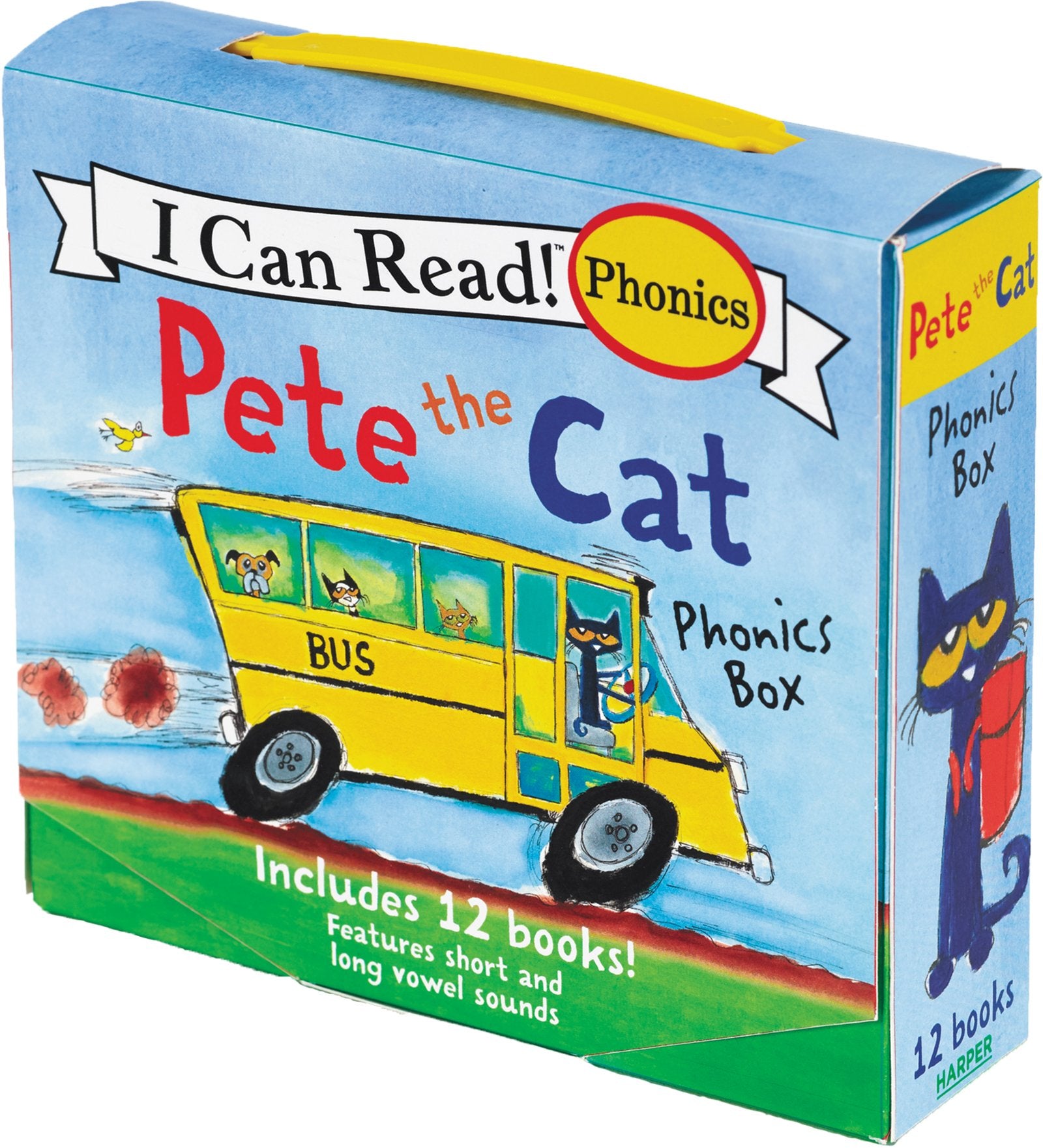 Pete the Cat 12Book Phonics Fun!: A Box of 12 MiniBooks Featuring Short and Long Vowel Sounds (My First I Can Read),Used